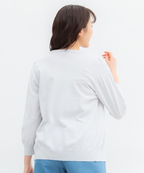 Honeys（ハニーズ）の「８分袖変わり釦カーデ（カーディガン/ボレロ・レディース・ブラック/ネイビー/ベージュ/ホワイト/グリーン/レッド/ライトグレー・LL/L/M/S）」の21枚目の写真