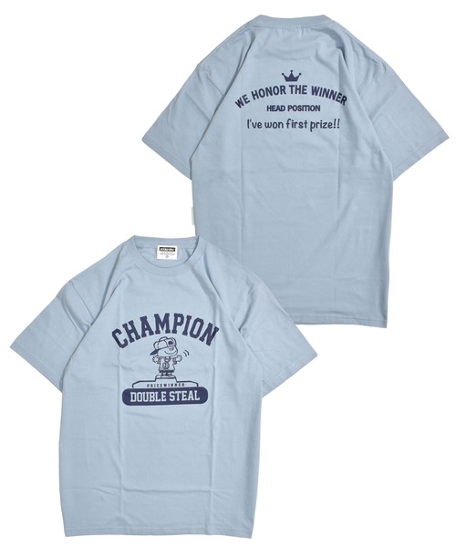 DOUBLE STEAL（ダブルスティール）の「ChampionDOUBZ Tシャツ（Tシャツ/カットソー・メンズ・ホワイト/ブラック/ブルー/シルバーグレー/ダークブラウン/ブルー系その他/グリーン系その他/ライトピンク・MEDIUM/LARGE/X-LARGE/XX-LARGE）」の7枚目の写真
