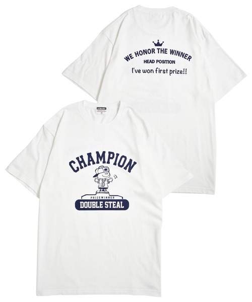 DOUBLE STEAL（ダブルスティール）の「ChampionDOUBZ Tシャツ（Tシャツ/カットソー・メンズ・ホワイト/ブラック/ブルー/シルバーグレー/ダークブラウン/ブルー系その他/グリーン系その他/ライトピンク・MEDIUM/LARGE/X-LARGE/XX-LARGE）」の2枚目の写真