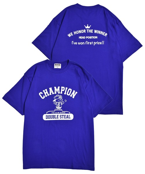 DOUBLE STEAL（ダブルスティール）の「ChampionDOUBZ Tシャツ（Tシャツ/カットソー・メンズ・ホワイト/ブラック/ブルー/シルバーグレー/ダークブラウン/ブルー系その他/グリーン系その他/ライトピンク・MEDIUM/LARGE/X-LARGE/XX-LARGE）」の6枚目の写真