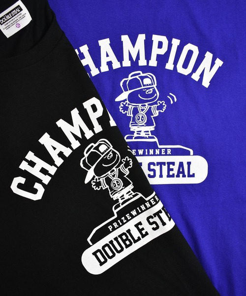 DOUBLE STEAL（ダブルスティール）の「ChampionDOUBZ Tシャツ（Tシャツ/カットソー・メンズ・ホワイト/ブラック/ブルー/シルバーグレー/ダークブラウン/ブルー系その他/グリーン系その他/ライトピンク・MEDIUM/LARGE/X-LARGE/XX-LARGE）」の16枚目の写真
