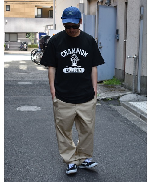 DOUBLE STEAL（ダブルスティール）の「ChampionDOUBZ Tシャツ（Tシャツ/カットソー・メンズ・ホワイト/ブラック/ブルー/シルバーグレー/ダークブラウン/ブルー系その他/グリーン系その他/ライトピンク・MEDIUM/LARGE/X-LARGE/XX-LARGE）」の22枚目の写真