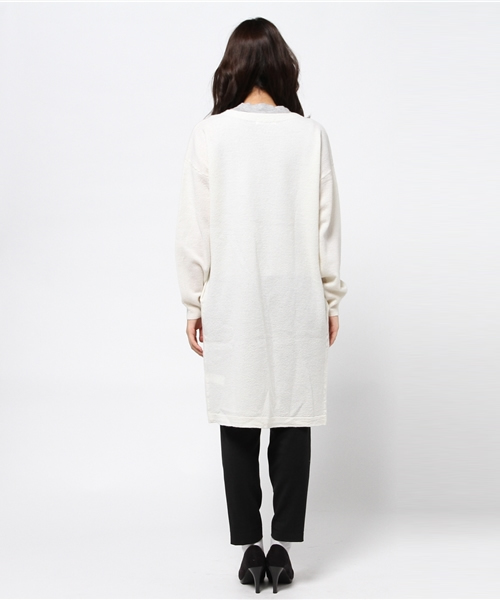 MOUSSY（マウジー）の「OVER-WASHED WOOL LONG KNIT CDK（カーディガン/ボレロ・レディース・ライトグリーン/オフホワイト/ネイビー/トップグレー・FREE）」の7枚目の写真