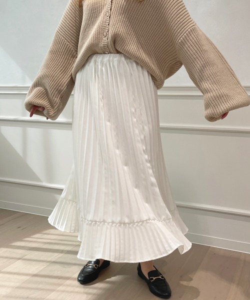 apres jour(アプレジュール)の「プリーツスカート【ZOZOTOWN限定アイテム】(スカート・レディース・ピンクベージュ/アイボリー/ブラック・X-LARGE/フリー)」の6枚目の写真