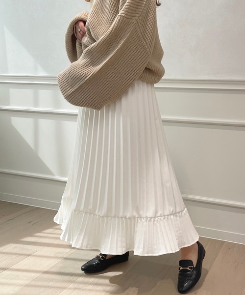 apres jour(アプレジュール)の「プリーツスカート【ZOZOTOWN限定アイテム】(スカート・レディース・ピンクベージュ/アイボリー/ブラック・X-LARGE/フリー)」の7枚目の写真