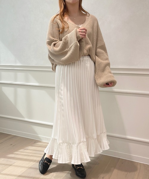 apres jour(アプレジュール)の「プリーツスカート【ZOZOTOWN限定アイテム】(スカート・レディース・ピンクベージュ/アイボリー/ブラック・X-LARGE/フリー)」の9枚目の写真