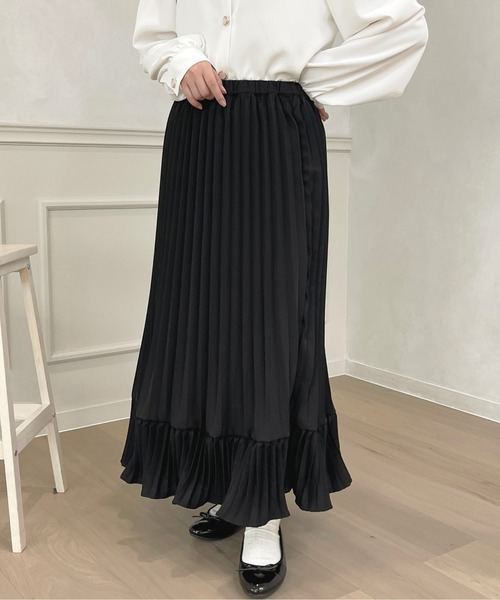 apres jour(アプレジュール)の「プリーツスカート【ZOZOTOWN限定アイテム】(スカート・レディース・ピンクベージュ/アイボリー/ブラック・X-LARGE/フリー)」の14枚目の写真