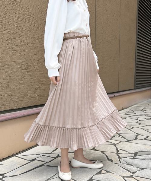 apres jour(アプレジュール)の「プリーツスカート【ZOZOTOWN限定アイテム】(スカート・レディース・ピンクベージュ/アイボリー/ブラック・X-LARGE/フリー)」の21枚目の写真