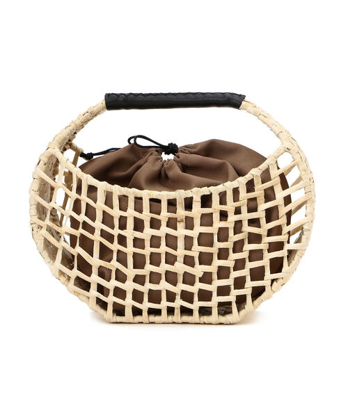 POMTATA（ポンタタ）の「POMTATA/ポンタタ/LAU/KAYA TOTE BAG（かごバッグ・レディース・ベージュ/パープル/オレンジ/ダークブラウン/ライトブルー・FREE）」の3枚目の写真