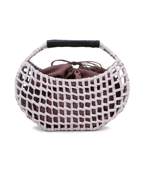 POMTATA（ポンタタ）の「POMTATA/ポンタタ/LAU/KAYA TOTE BAG（かごバッグ・レディース・ベージュ/パープル/オレンジ/ダークブラウン/ライトブルー・FREE）」の5枚目の写真