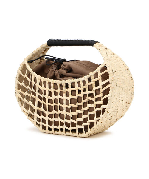 POMTATA（ポンタタ）の「POMTATA/ポンタタ/LAU/KAYA TOTE BAG（かごバッグ・レディース・ベージュ/パープル/オレンジ/ダークブラウン/ライトブルー・FREE）」の6枚目の写真