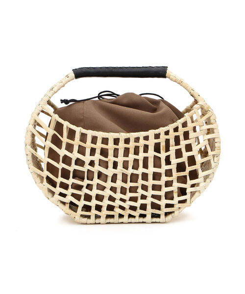 POMTATA（ポンタタ）の「POMTATA/ポンタタ/LAU/KAYA TOTE BAG（かごバッグ・レディース・ベージュ/パープル/オレンジ/ダークブラウン/ライトブルー・FREE）」の7枚目の写真