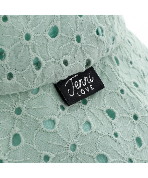 JENNI love(ジェニィラブ)の「フラワーレースバケットハット(ハット・キッズ・ブラック/オフホワイト/ミント・54cm/56cm)」の12枚目の写真