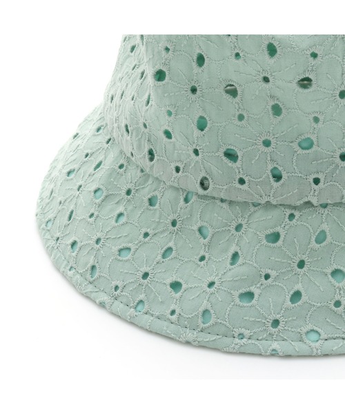 JENNI love(ジェニィラブ)の「フラワーレースバケットハット(ハット・キッズ・ブラック/オフホワイト/ミント・54cm/56cm)」の11枚目の写真
