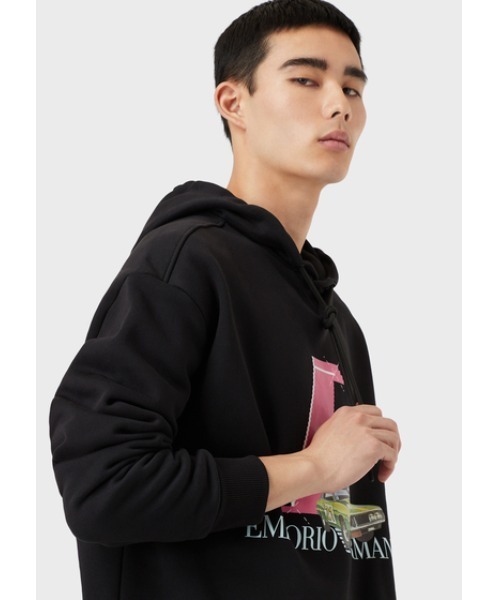 【美品】ARMANIフード付きスウェットジャケット6A 美品】ARMANIフード付きスウェットジャケット6A