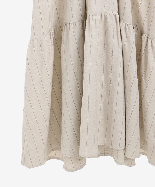 le.coeur blanc(ルクールブラン)の「ピンストライプティアードワンピース(ワンピース・レディース・ベージュ/ネイビー・38)」の15枚目の写真