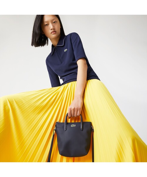 LACOSTE（ラコステ）の「『L.12.12』CONCEPT 2WAYミニトート（トートバッグ・レディース・ライトブルー/ブラック/ダークネイビー/スカイブルー・FREE）」の4枚目の写真