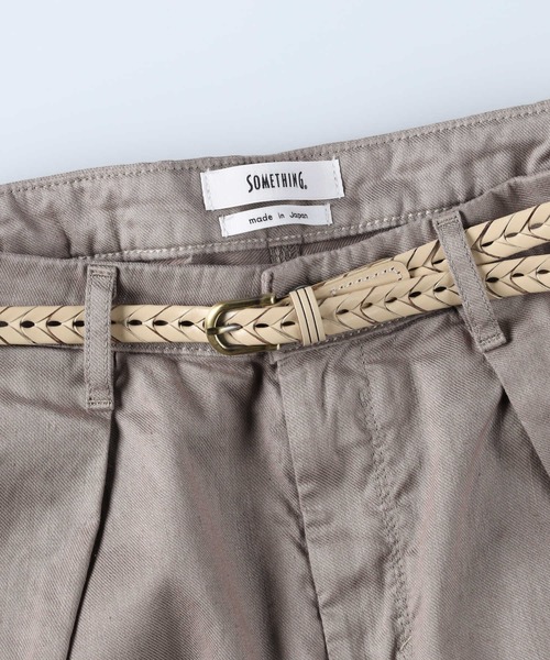 SOMETHING(サムシング)の「【SOMETHING】ベルト付きタックワイドパンツ(その他パンツ・レディース・ベージュ・XS/M/S)」の10枚目の写真