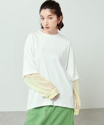 Lui's | シアースリーブドッキング2WAYトップス(Tシャツ/カットソー)