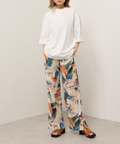 Lui's（ルイス）の「シアースリーブドッキング2WAYトップス（Tシャツ/カットソー・レディース・ホワイト/ブラック/レッド・FREE）」の6枚目の写真