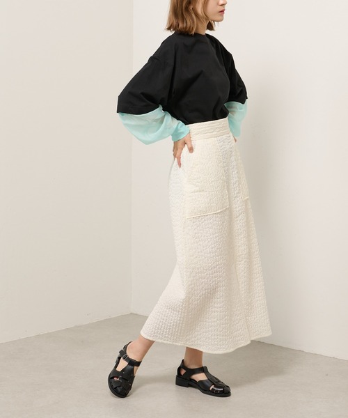 Lui's（ルイス）の「シアースリーブドッキング2WAYトップス（Tシャツ/カットソー・レディース・ホワイト/ブラック/レッド・FREE）」の19枚目の写真