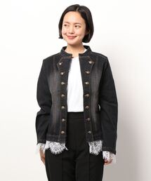 新品 タグ付 axesfemme アクシーズファム　デニムナポレオンジャケット 新品 タグ付 axesfemme アクシーズファム デニムナポレオン