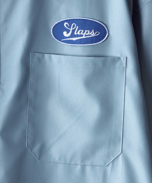 セール】wide silhouette half zip Work shirt/ワイドシルエット