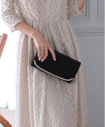 PREFERIR（プレフェリール）の「3way U字プレート プリーツサテン 結婚式 パーティークラッチバッグ（クラッチバッグ）」