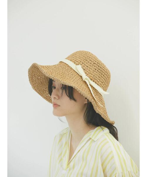 AMERICAN HOLIC（アメリカンホリック）の「たためるペーパーリボンハット（ハット・レディース・ブラック/ネイビー/ナチュラル・FREE）」の5枚目の写真