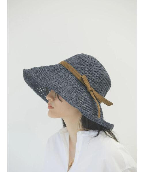 AMERICAN HOLIC（アメリカンホリック）の「たためるペーパーリボンハット（ハット・レディース・ブラック/ネイビー/ナチュラル・FREE）」の6枚目の写真