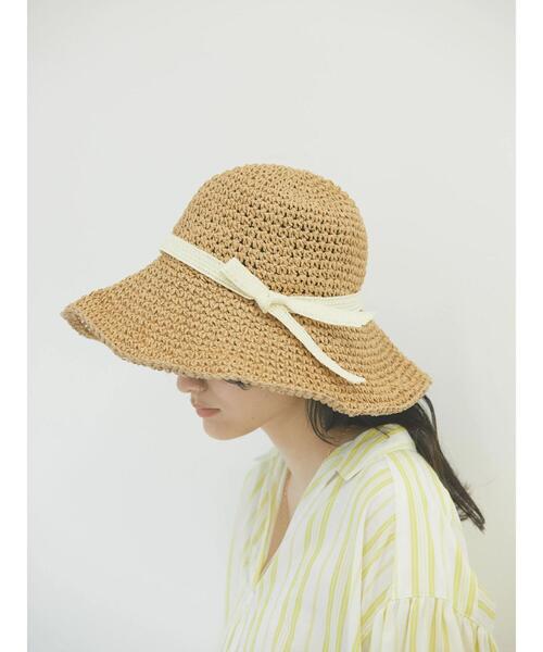 AMERICAN HOLIC（アメリカンホリック）の「たためるペーパーリボンハット（ハット・レディース・ブラック/ネイビー/ナチュラル・FREE）」の8枚目の写真