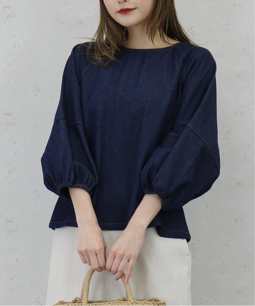 Per sist ence(パーシエンス)の「ライトオンスデニム ランタンスリーブブラウス(シャツ/ブラウス・レディース・ブルー/ブラック・FREE)」の22枚目の写真