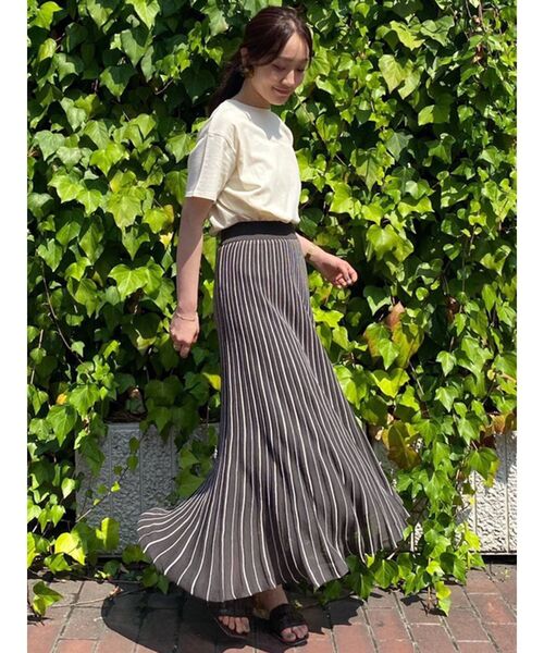 MERCURYDUO(マーキュリーデュオ)の「シアーニットセットアップ(ワンピース・レディース・チャコールグレー/ピンク/ベージュ・FREE)」の19枚目の写真