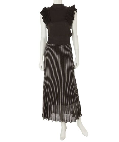 MERCURYDUO(マーキュリーデュオ)の「シアーニットセットアップ(ワンピース・レディース・チャコールグレー/ピンク/ベージュ・FREE)」の21枚目の写真