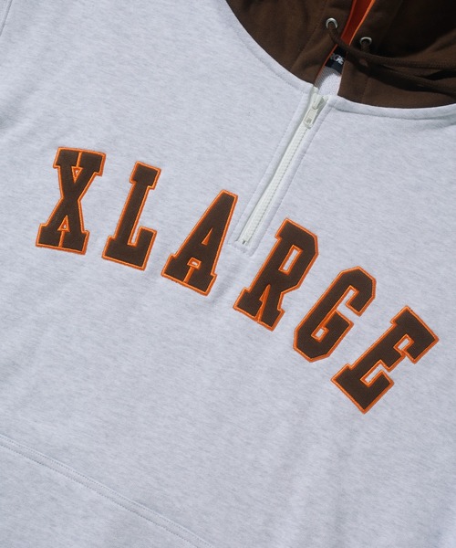 スケートボード X-LARGE CONTRAST COLOR HALF ZIP HOODIE XLARGE（エクストララージ）の「CONTRAST COLOR HALF ZIP HOODED