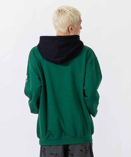 スケートボード X-LARGE CONTRAST COLOR HALF ZIP HOODIE XLARGE（エクストララージ）の「CONTRAST COLOR HALF ZIP HOODED