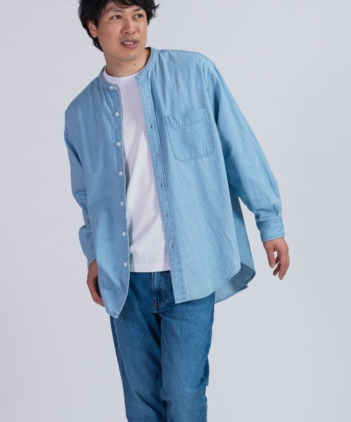 BRICK & SONS（ブリックアンドサンズ）の「リラックス デニムシャツ＜ライトブルー＞（シャツ/ブラウス・メンズ・ライトブルー・LL/M/L）」の14枚目の写真