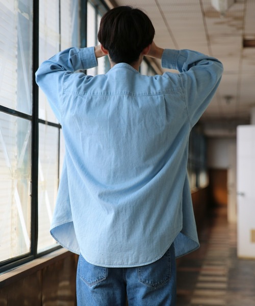 BRICK & SONS（ブリックアンドサンズ）の「リラックス デニムシャツ＜ライトブルー＞（シャツ/ブラウス・メンズ・ライトブルー・LL/M/L）」の7枚目の写真