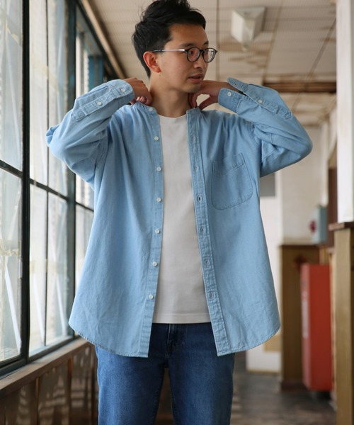 BRICK & SONS（ブリックアンドサンズ）の「リラックス デニムシャツ＜ライトブルー＞（シャツ/ブラウス・メンズ・ライトブルー・LL/M/L）」の8枚目の写真