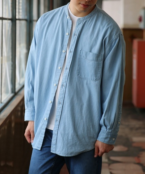 BRICK & SONS（ブリックアンドサンズ）の「リラックス デニムシャツ＜ライトブルー＞（シャツ/ブラウス・メンズ・ライトブルー・LL/M/L）」の10枚目の写真