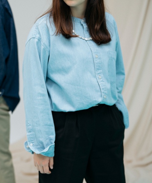 BRICK & SONS（ブリックアンドサンズ）の「リラックス デニムシャツ＜ライトブルー＞（シャツ/ブラウス・メンズ・ライトブルー・LL/M/L）」の2枚目の写真