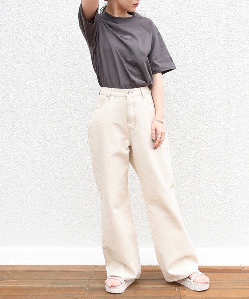 EDWIN(エドウィン)の「【EDWIN】BOXロゴTシャツ(Tシャツ/カットソー・レディース・ダークグレー・M/L)」の4枚目の写真