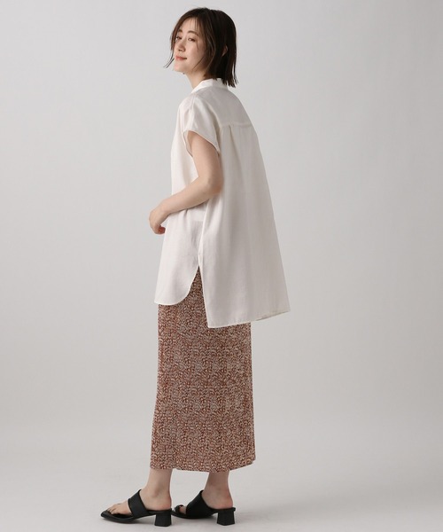 A part by（アパートバイ）の「ハイネックフレンチスリーブブラウス（シャツ/ブラウス・レディース・ブラック/オフホワイト/ピンク/ブルー系その他4・FREE）」の5枚目の写真