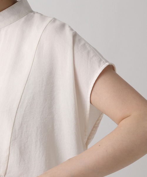 A part by（アパートバイ）の「ハイネックフレンチスリーブブラウス（シャツ/ブラウス・レディース・ブラック/オフホワイト/ピンク/ブルー系その他4・FREE）」の7枚目の写真