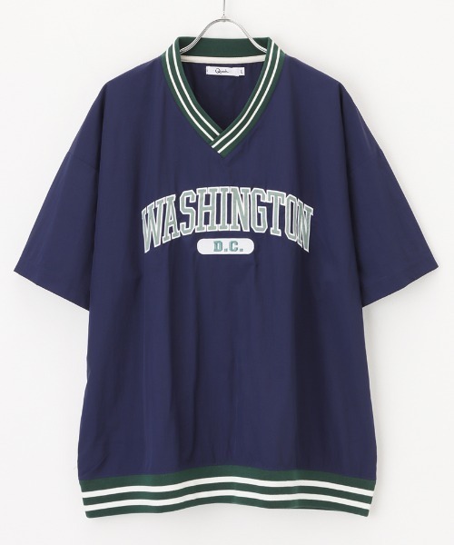 Mac-House(マックハウス)の「Vネックラインリブ布帛プルオーバー(Tシャツ/カットソー・メンズ・ブラック/ネイビー/イエロー/グリーン・M/L)」の7枚目の写真