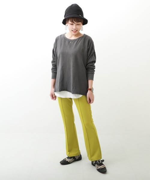 devirock(デビロック)の「ガールズ ピンタック フレアパンツ(その他パンツ・キッズ・ダークグリーン/バイオレット/イエロー系その他/チャコール/ブラック/ピンク系その他2/オレンジ系2・110cm/100cm/120cm/130cm/140cm/150cm/160cm)」の19枚目の写真