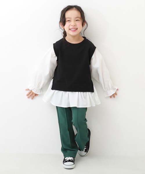devirock(デビロック)の「ガールズ ピンタック フレアパンツ(その他パンツ・キッズ・ダークグリーン/バイオレット/イエロー系その他/チャコール/ブラック/ピンク系その他2/オレンジ系2・110cm/100cm/120cm/130cm/140cm/150cm/160cm)」の18枚目の写真
