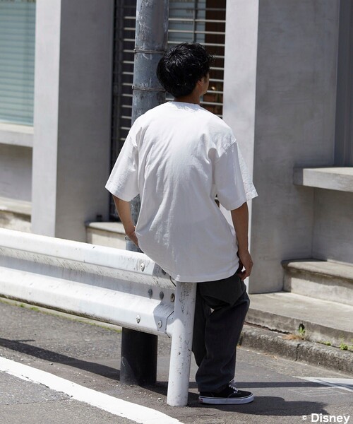 FREAK'S STORE（フリークスストア）の「FREAK'S STORE/フリークスストア DISNY ハングル刺繍 ミッキーTEE/半袖Tシャツ（Tシャツ/カットソー・メンズ・ホワイト/ライトグレー/ブラック/オリーブ/ブルー・SMALL/MEDIUM/LARGE）」の11枚目の写真