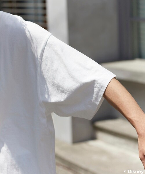 FREAK'S STORE（フリークスストア）の「FREAK'S STORE/フリークスストア DISNY ハングル刺繍 ミッキーTEE/半袖Tシャツ（Tシャツ/カットソー・メンズ・ホワイト/ライトグレー/ブラック/オリーブ/ブルー・SMALL/MEDIUM/LARGE）」の14枚目の写真