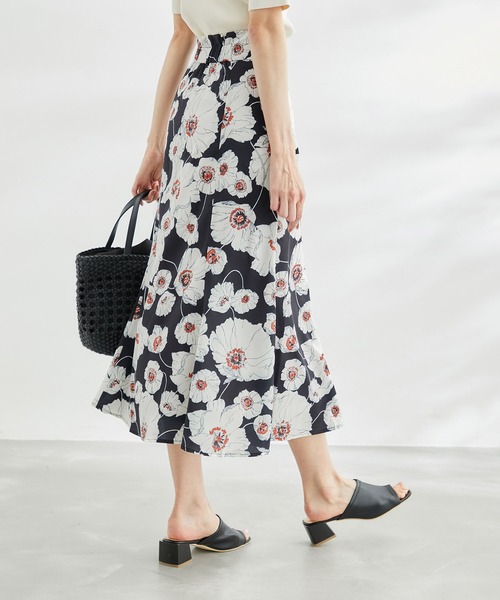 ROPE' PICNIC（ロペピクニック）の「花柄スカート（スカート・レディース・ブラック/ターコイズブルー/ダークラベンダー・36/38）」の7枚目の写真